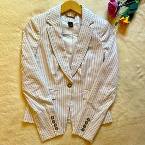 WHITE HOUSE BLACK MARKET PINSTRIPE SUIT JACKET, SZ 00.